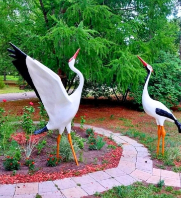 Pair of Swan Sculpture at Khusru Bagh, Prayagraj